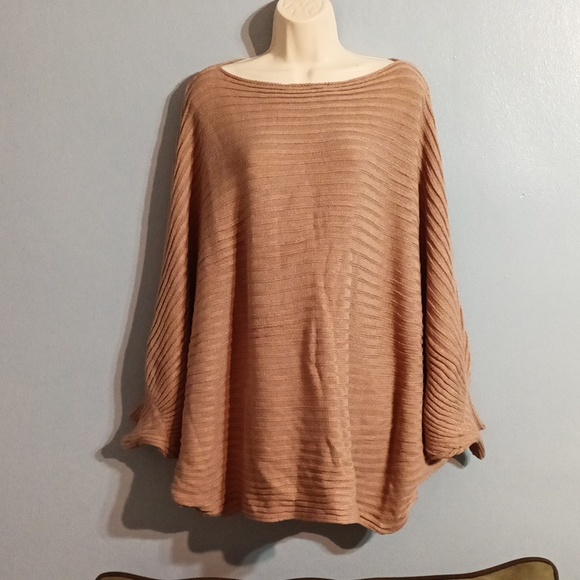 Plus Size Rib Knit Off Shoulder Batwing Sleeve Loose Fit Sweater, Women'… - Picture 6 of 17